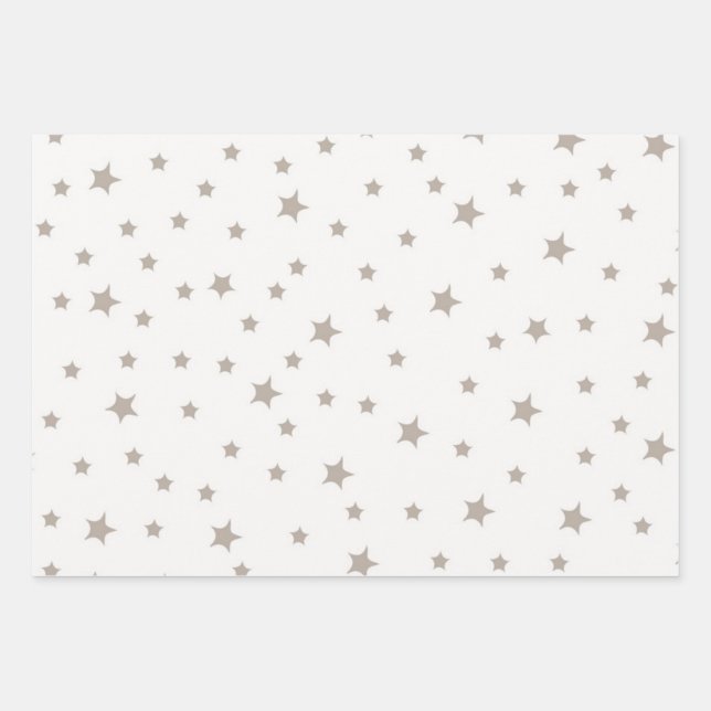 Stars pattern wrapping paper sheet (Front)