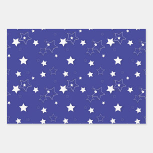 Stars pattern wrapping paper sheet