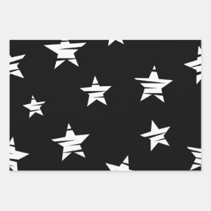 Stars pattern wrapping paper sheet