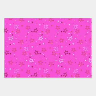 Stars pattern wrapping paper sheet