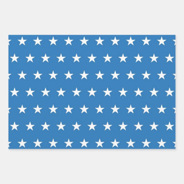 Stars pattern wrapping paper sheet (Front)