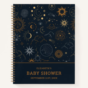 Stars & Planets Pattern   Baby Shower Notebook