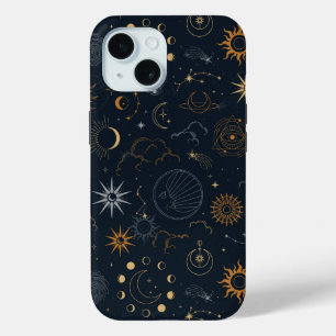 Stars & Planets Pattern iPhone 15 Case