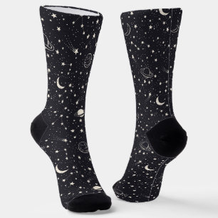 Stars & Planets Pattern Socks