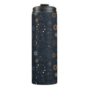 Stars & Planets Pattern Thermal Tumbler