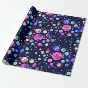 Stars & Planets Wrapping Paper Galaxy