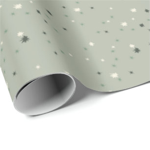 Stars Print (Sage Green) Wrapping Paper