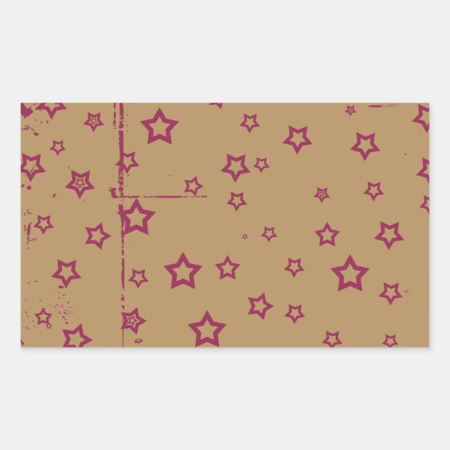 stars rectangular sticker (Front)