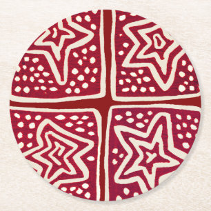 Stars Round Paper Coaster
