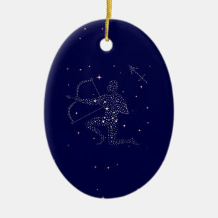 stars sagittarius ceramic ornament