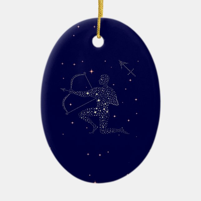 stars sagittarius ceramic ornament (Front)