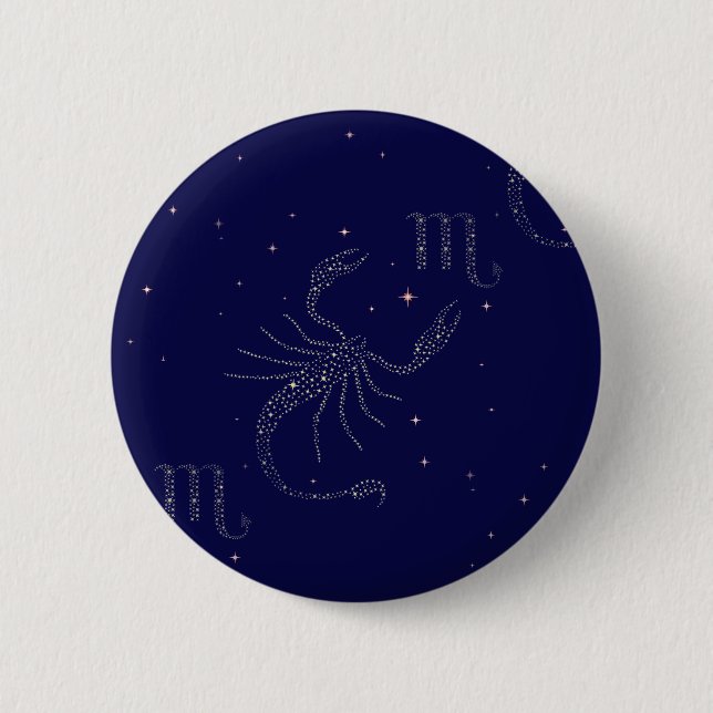 stars scorpio 6 cm round badge (Front)