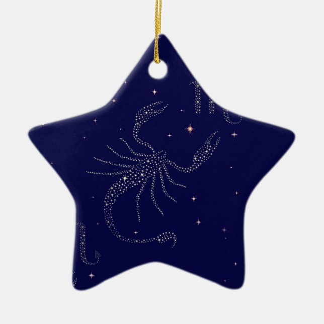 stars scorpio ceramic ornament (Front)