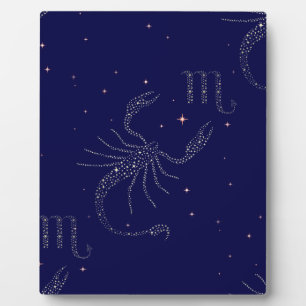 stars scorpio plaque