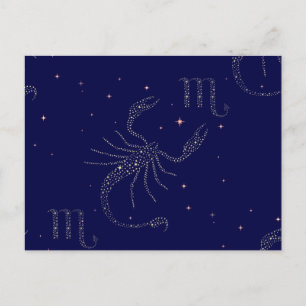 stars scorpio postcard