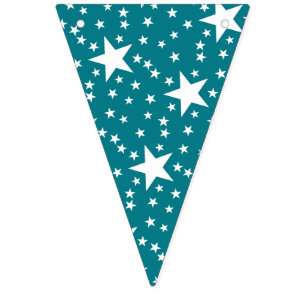 Stars seamless pattern white + your backgr. & idea bunting 
