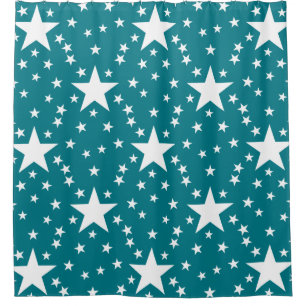 Stars seamless pattern white + your backgr. & idea shower curtain