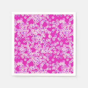 Stars, shades of lilac against magenta napkin