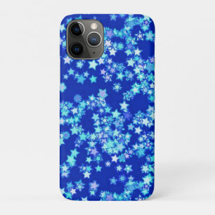 Stars, shades of pale blue against dark blue iPhone 11 pro case