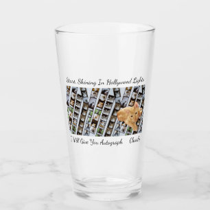 Stars Shining Hollywood Cats Photo & Pattern, Mug Glass
