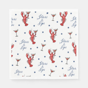 Stars & Sips America 250 Coastal Summer  Napkin