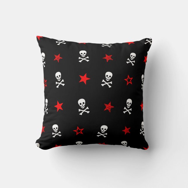 Stars, Skulls and Crossbones Cushion (Front)