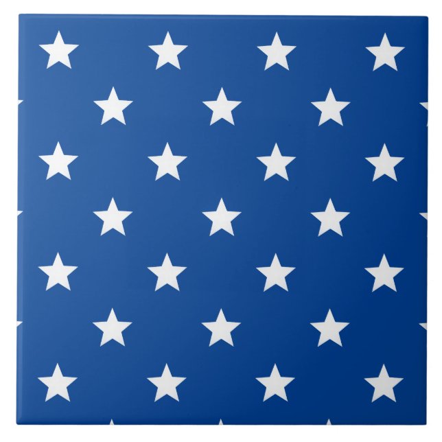 Stars Spangled Banner Stars Ceramic Tile (Front)