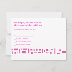 Stars & Squares Bar Bat Mitzvah Invitation