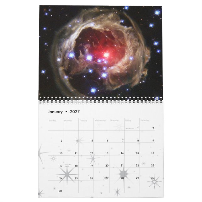 Stars Star Clusters 2015 Space Calendar (Jan 2027)