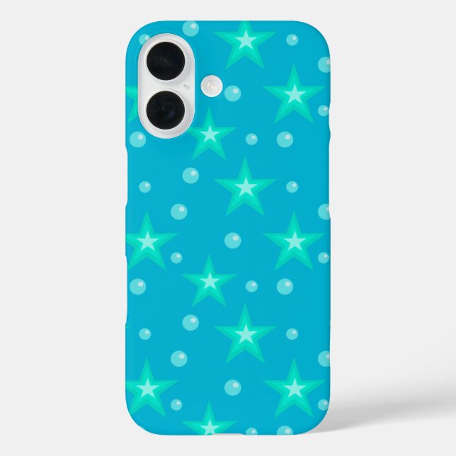 Stars Starry Bubbles Blue Mermaid Fantasy Nautical Case-Mate iPhone Case (Back)