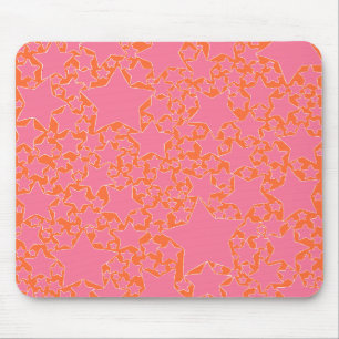 Stars, Stars, Stars in Pink and Orange Mouse Pad