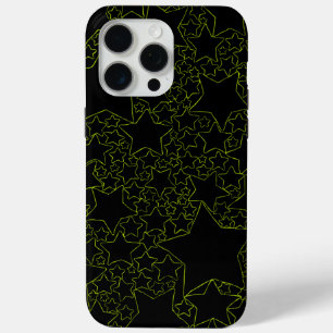 Stars, Stars, Stars - Lime Green iPhone 15 Pro Max Case