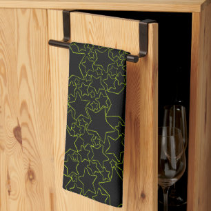 Stars, Stars, Stars - Lime Green Tea Towel