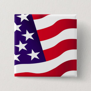 Stars & Stripes 15 Cm Square Badge