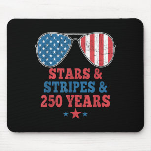 Stars Stripes 250 Years Birthday USA Men Women 4th Mouse Pad