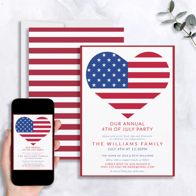 Stars & Stripes 4th of July Independence Day Party Invitation (Creator Uploaded)