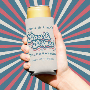 Stars & Stripes - 4th of July Seltzer Can Cooler