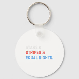 Stars Stripes And Equal Rights 4th Of July Women R Key Ring