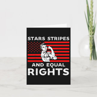 Stars Stripes And Equal Rights 4th Of July Womens  Card