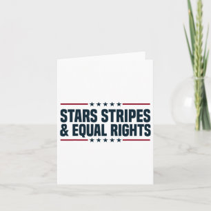 Stars Stripes And Equal Rights 4th Of July Women's Card