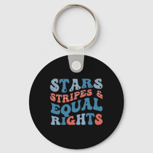 Stars Stripes And Equal Rights 4th Of July Women's Key Ring