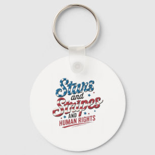 Stars Stripes And Equal Rights 4th Of July Womens Key Ring