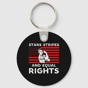 Stars Stripes And Equal Rights 4th Of July Womens Key Ring