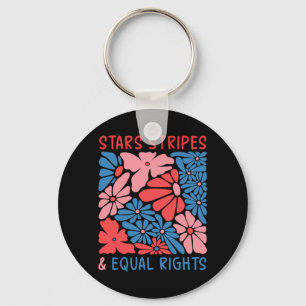 Stars Stripes And Equal Rights 4th Of July Womens Key Ring