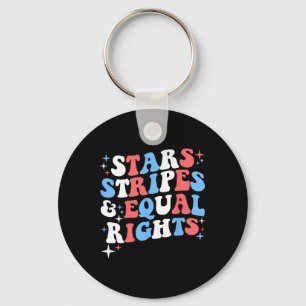Stars Stripes And Equal Rights 4th Of July Women's Key Ring