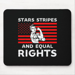 Stars Stripes And Equal Rights 4th Of July Womens Mouse Pad