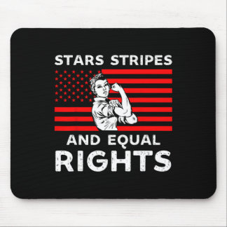 Stars Stripes And Equal Rights 4th Of July Womens  Mouse Pad