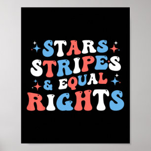 Stars Stripes And Equal Rights 4th Of July Women's Poster