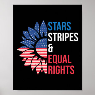 Stars Stripes And Equal Rights 4th Of July Women's Poster