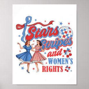 Stars Stripes And Equal Rights 4th Of July Womens Poster